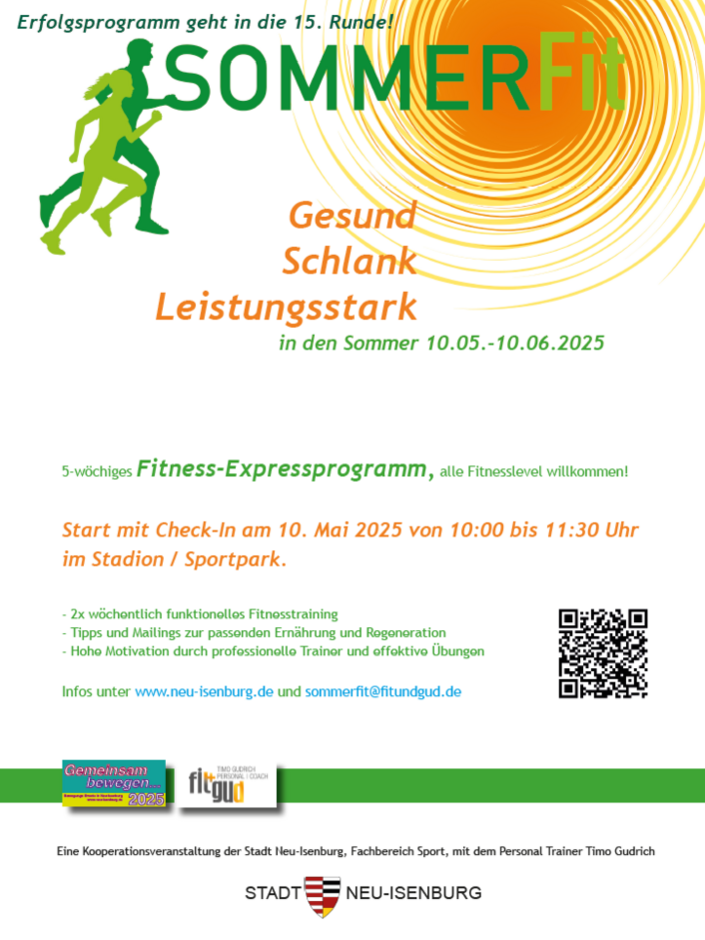 Plakat zum Fitness-Expressprogramm SommerFit