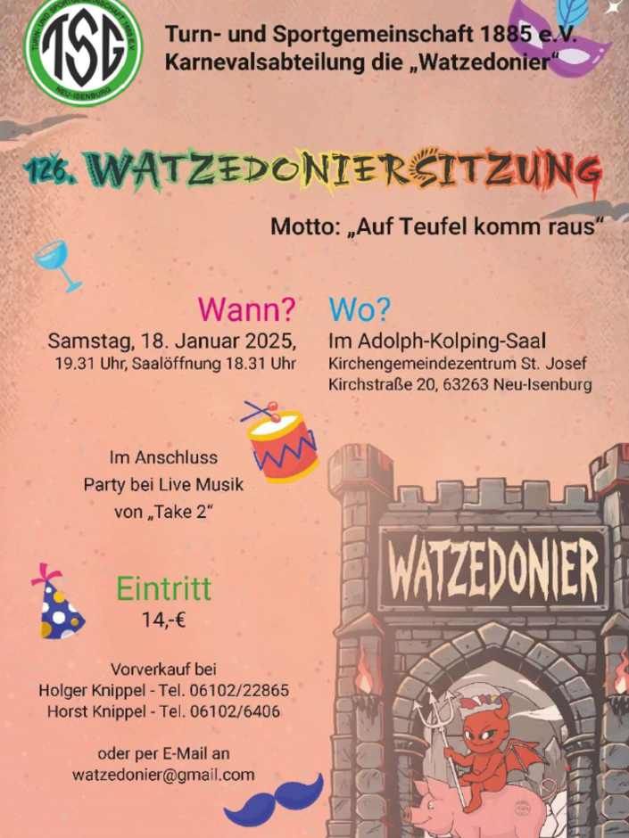 Plakat 126. Sitzung der Watzedonier