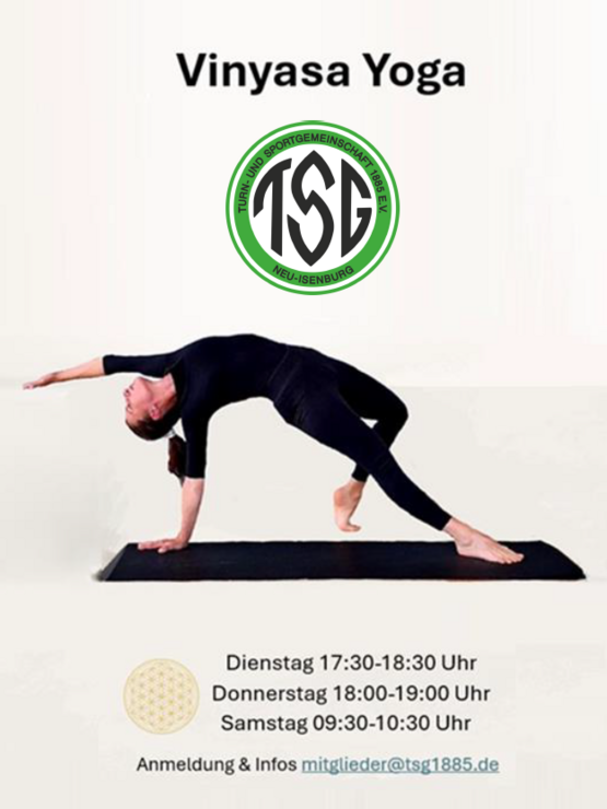 Flyer Yoga bei der TSG