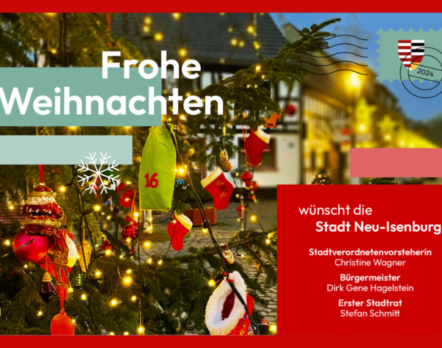 Weihnachtskarte mit Wünschen