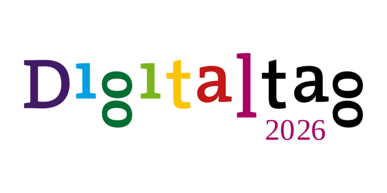 Schriftzug in bunten Farben Digitaltag 2026