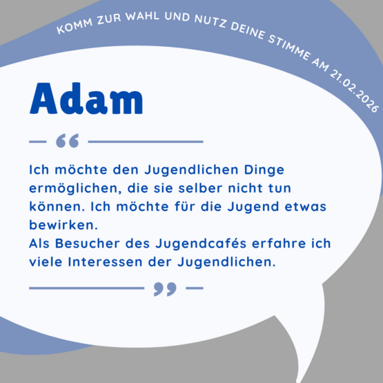 Kurzvorstellung Adam Bewerbung Jugendforum