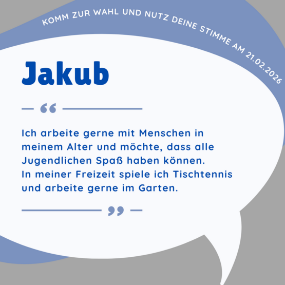 Kurzvorstellung Jakub Bewerbung Jugendforum