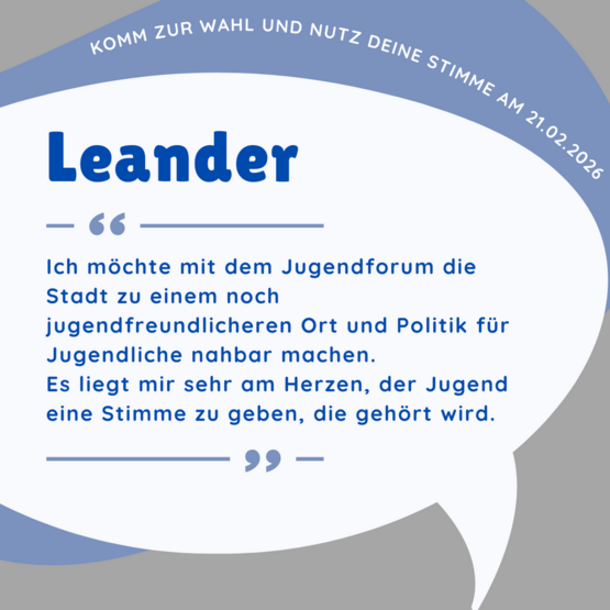 Kurzvorstellung Leander Bewerbung Jugendforum