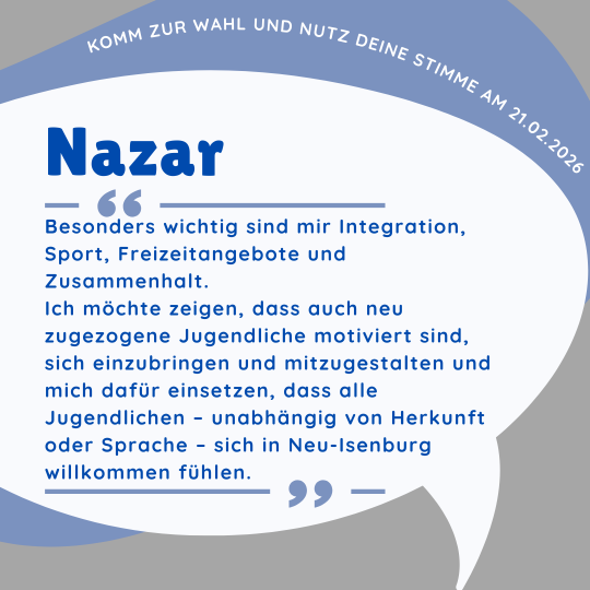 Kurzvorstellung Nazar Bewerbung Jugendforum