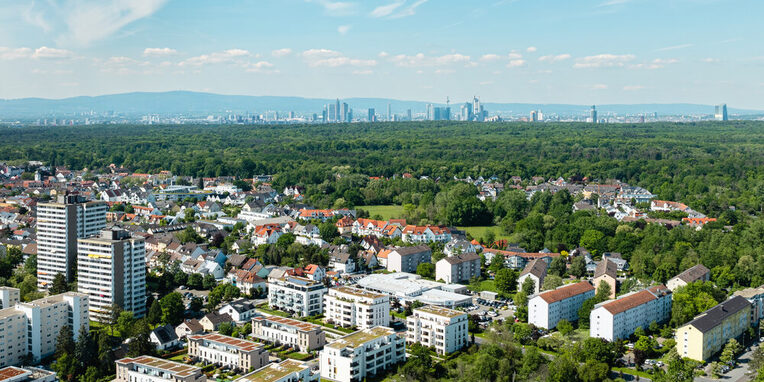 Blick über Birkengewann Richtung Frankfurt