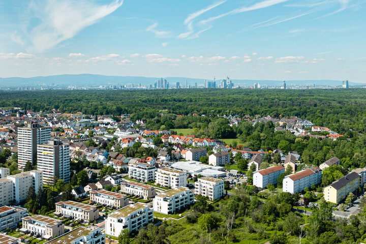 Blick über Birkengewann Richtung Frankfurt