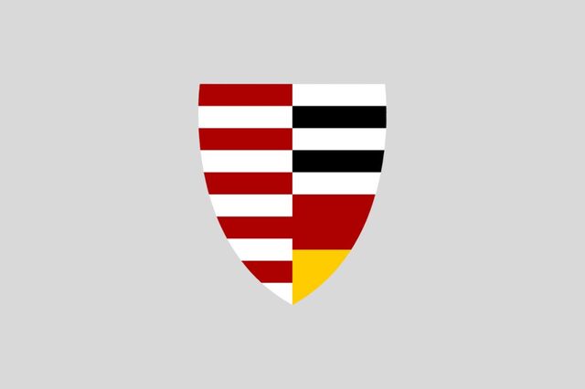 Wappen der Stadt Neu-Isenburg auf grauem Hintergrund