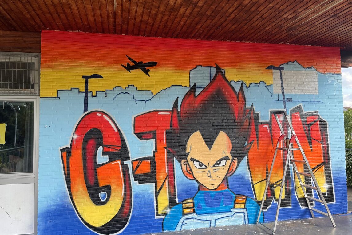 Das Sprayprojekt in Arbeit