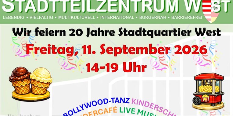 Ankündigung Sommerfest Stadtteilzentrum West