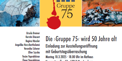 Plakat der Jubiläumsausstellung der GRUPPE 75