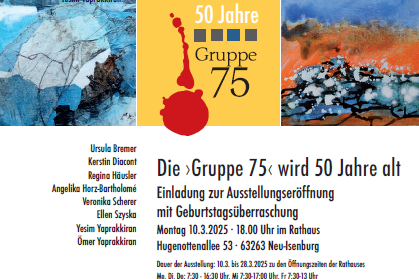 Plakat der Jubiläumsausstellung der GRUPPE 75