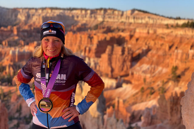 Andrea Helmuth,Europameisterin 2025 IRONMAN Frankfurt in der AK F60-F64