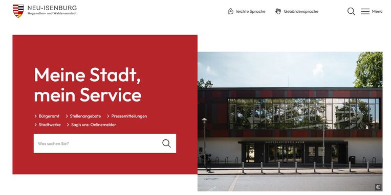 Website der Stadt Neu-Isenburg