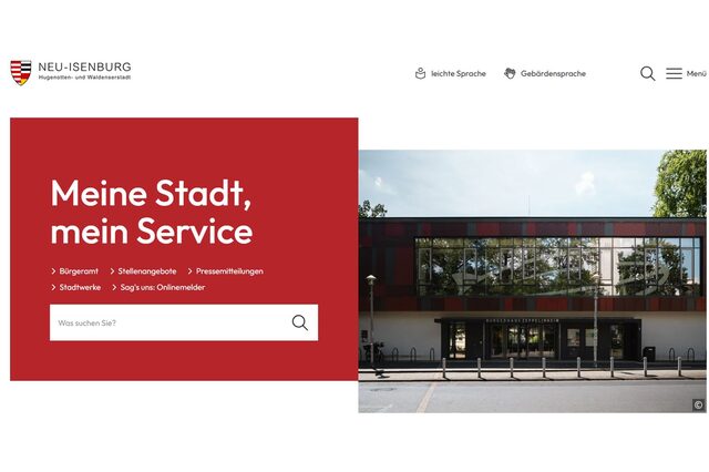 Website der Stadt Neu-Isenburg