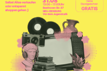 Flyer Jugendflohmarkt am 31. August vor dem Jugendcafé