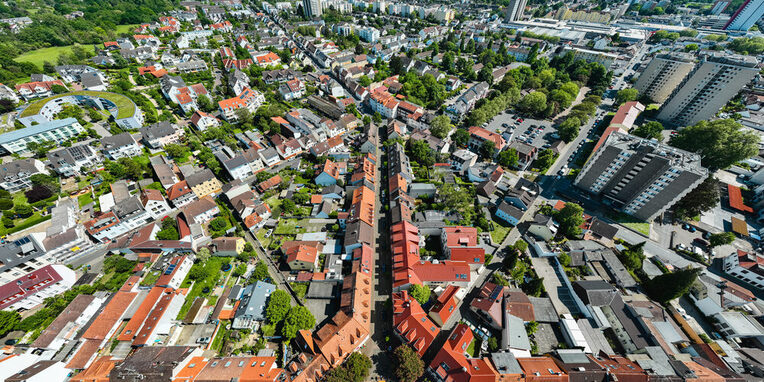 Luftbildaufnahme Alter Ort Neu-Isenburg