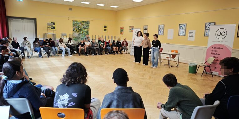 Schüler der Klassenstufen 5 und 6 während des Workshops