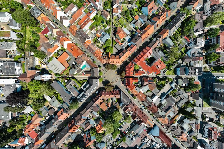 Drohnenfoto Marktplatz und Alter Ort
