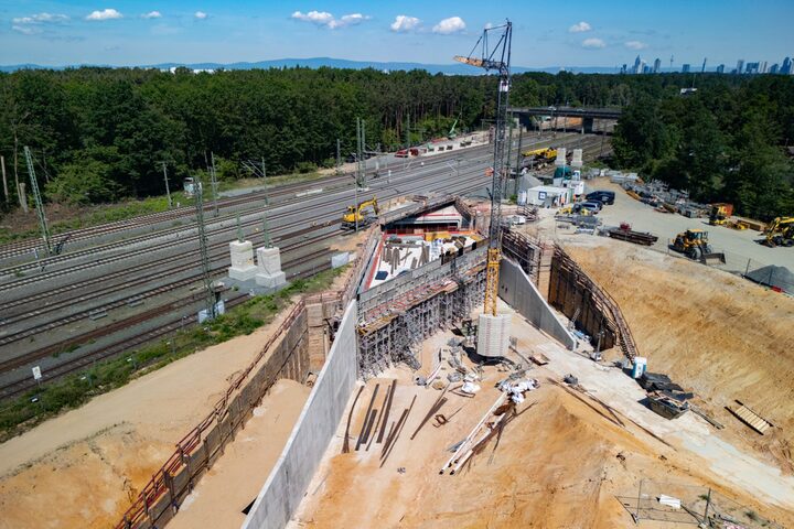 Ansicht der Baustelle