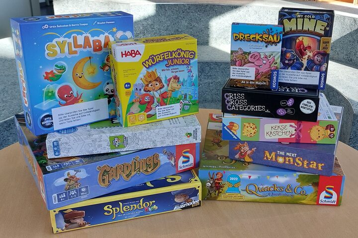 verschiedene Spiele können ausprobiert werden