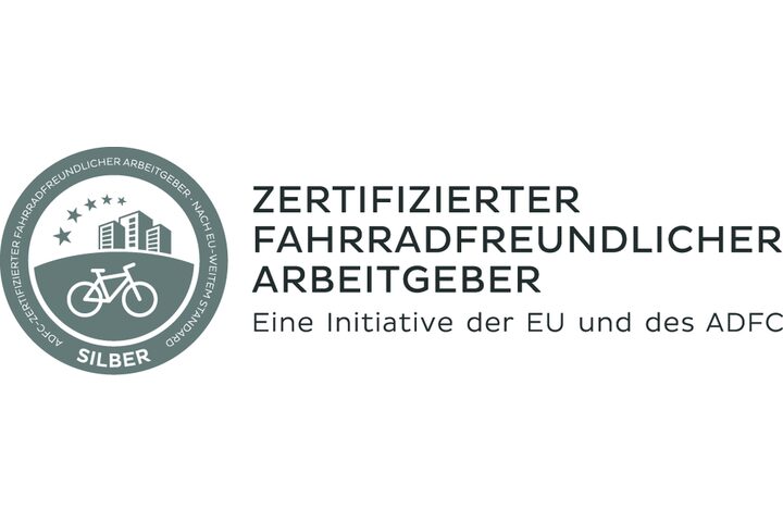 Silber-Zertifikat als „Fahrradfreundlicher Arbeitgeber"