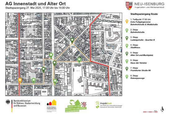 Route Stadtspaziergang am 27. Mai 2025