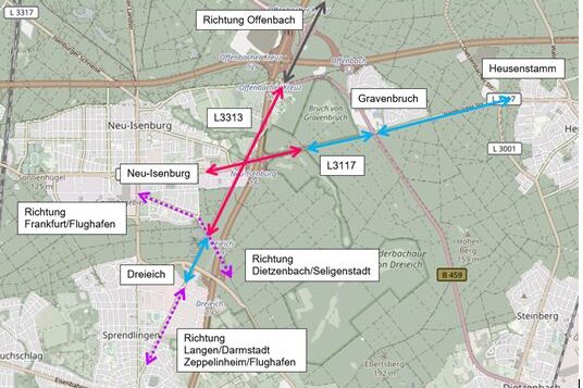 Radwegeplan zu