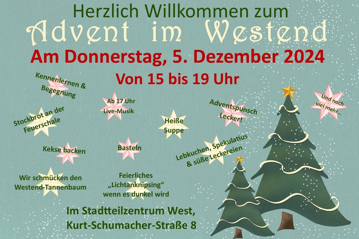 Veranstaltung im Stadtteilzentrum Westend am 5. Dezember