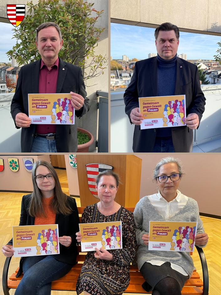 Aktionstag Gemeinsam gegen Gewalt an Frauen_Hagelstein, Schmitt, Wagner, Held, Dyballa
