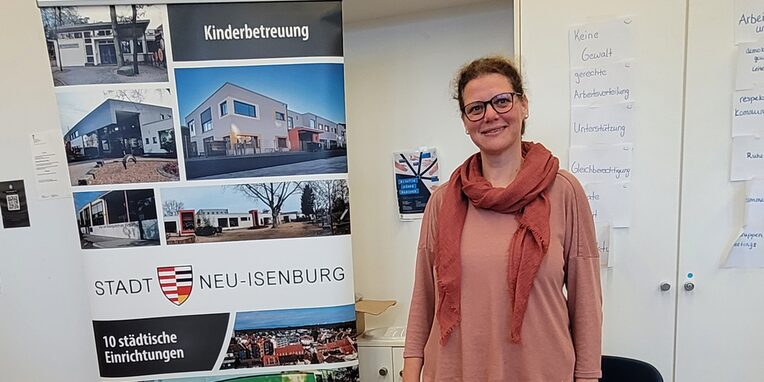 Nina Wensky am Infostand