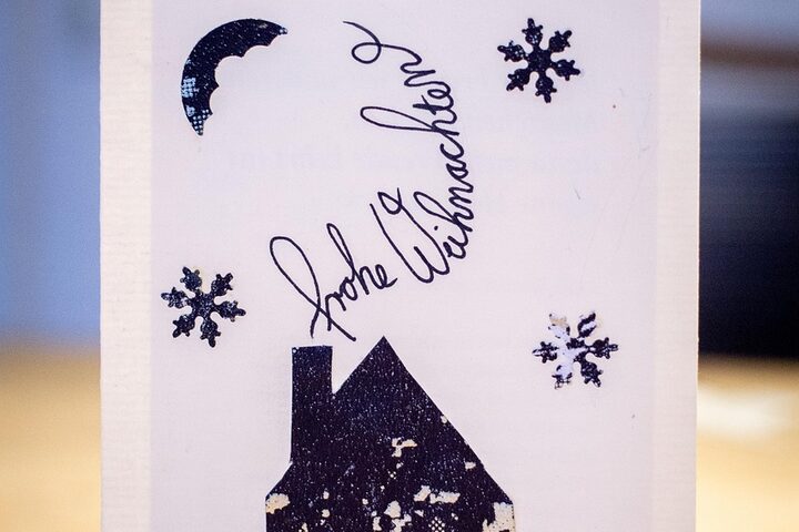 Karte, Weihnachtskarte, Grußkarte