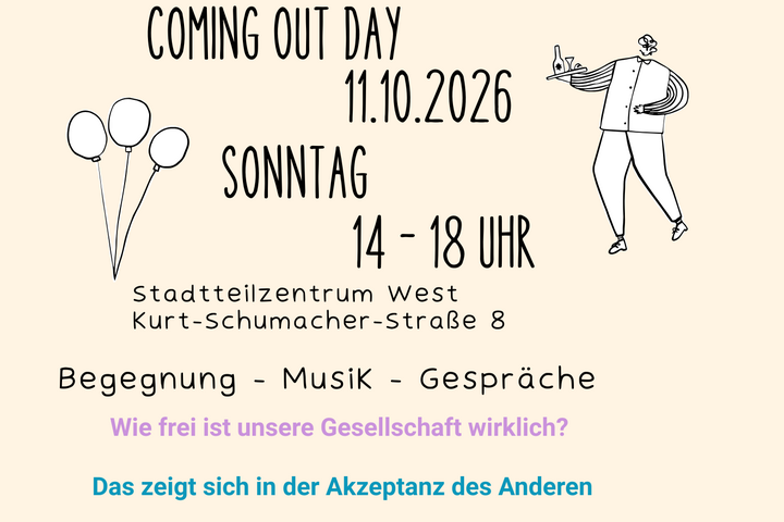 Flyer zum Coming Out Day in Neu-Isenburg