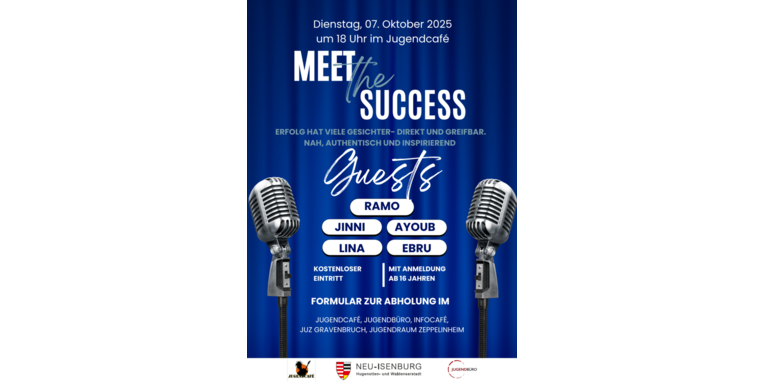 Meet Success Veranstaltung am 7. Oktober im Jugendcafé