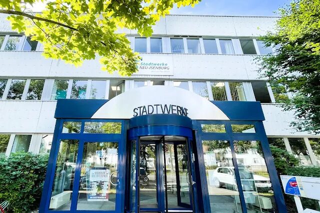 Haupteingang der Stadtwerke Neu-Isenburg Zentrale